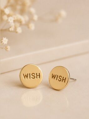 NEW | PAPARAZZI “Wish” Round Stud Earrings – Gold Tone